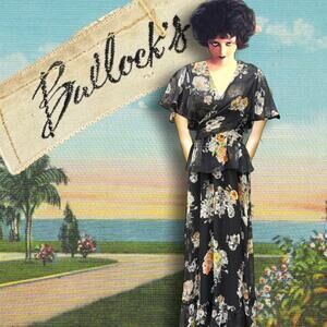 Vintage 1970s Bullock’s Floral Chiffon 2 Piece Dress Gatsby 1930s Revival Small